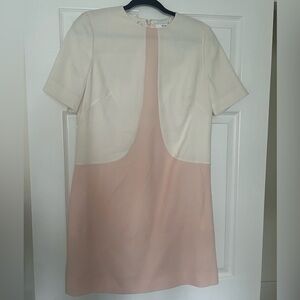 Givenchy pale pink cream color block shift dress size 38 4/6